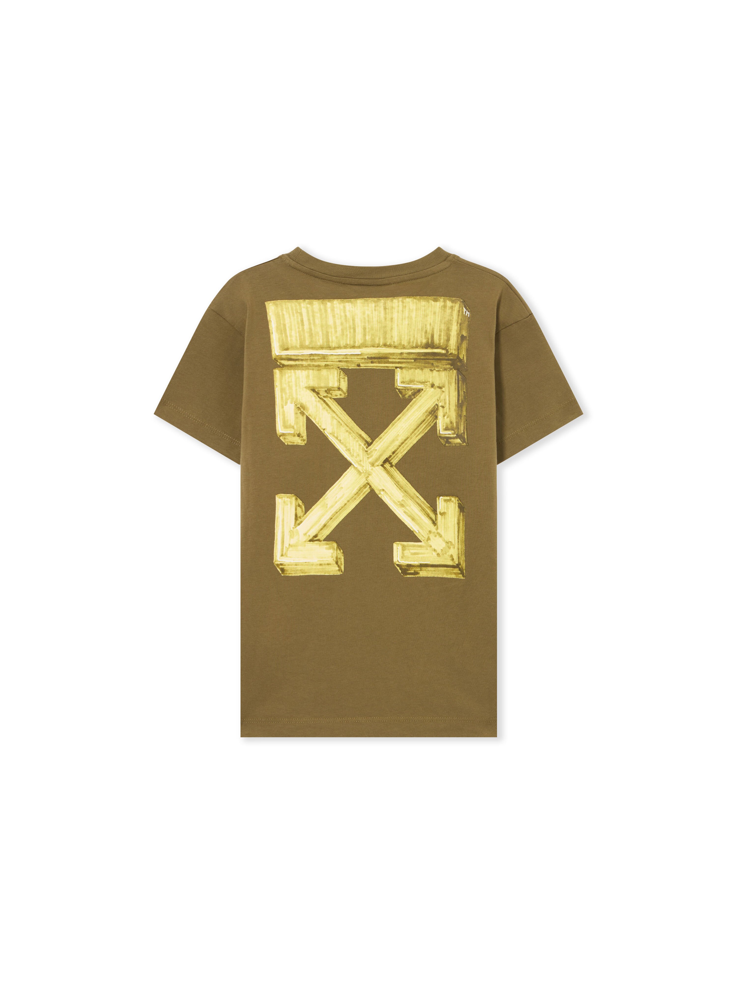 OFF WHITE Arrow Sketch Tee S/S MARTINI OLIVE 44BAA002S26J005