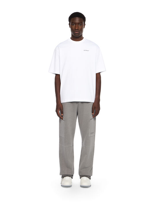 OFF WHITE Half Arrow Skate Logo Tee WHITE - BLACK OMAA120F25JER013