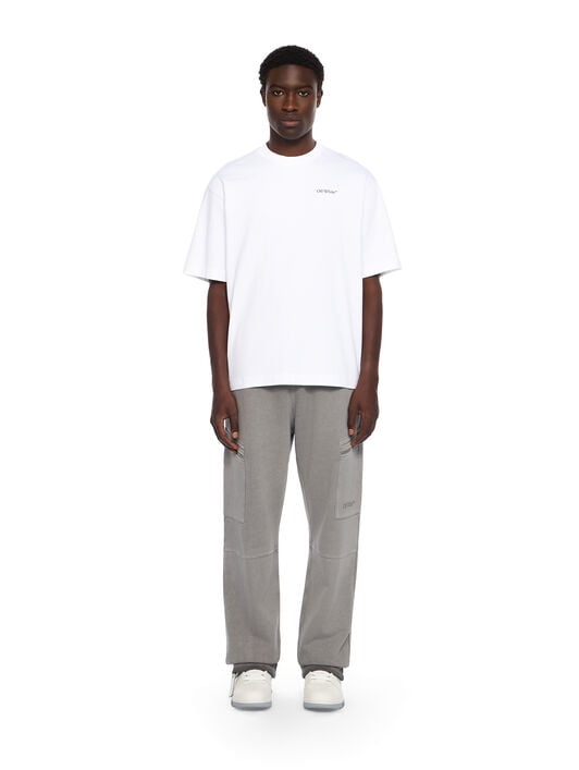 Half Arrow Skate Logo Tee OFF WHITE Half Arrow Skate Logo Tee WHITE - BLACK OMAA120F25JER013