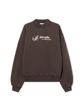 OFF WHITE Wht Croco Sweatshirt VINTAGE MOLÉ - WHITE OMBA070S25FLE002
