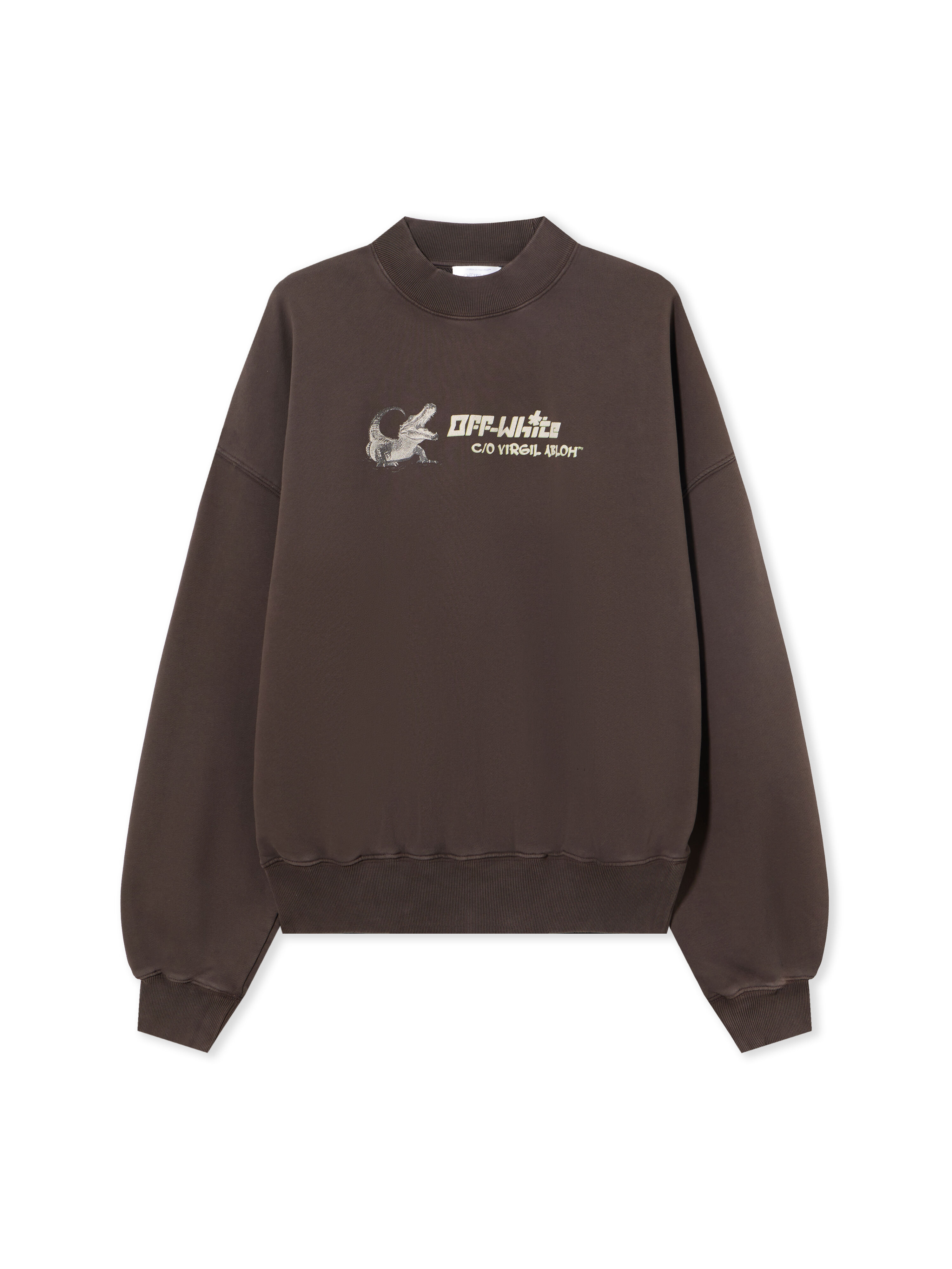 OFF WHITE Wht Croco Sweatshirt VINTAGE MOLÉ - WHITE OMBA070S25FLE002