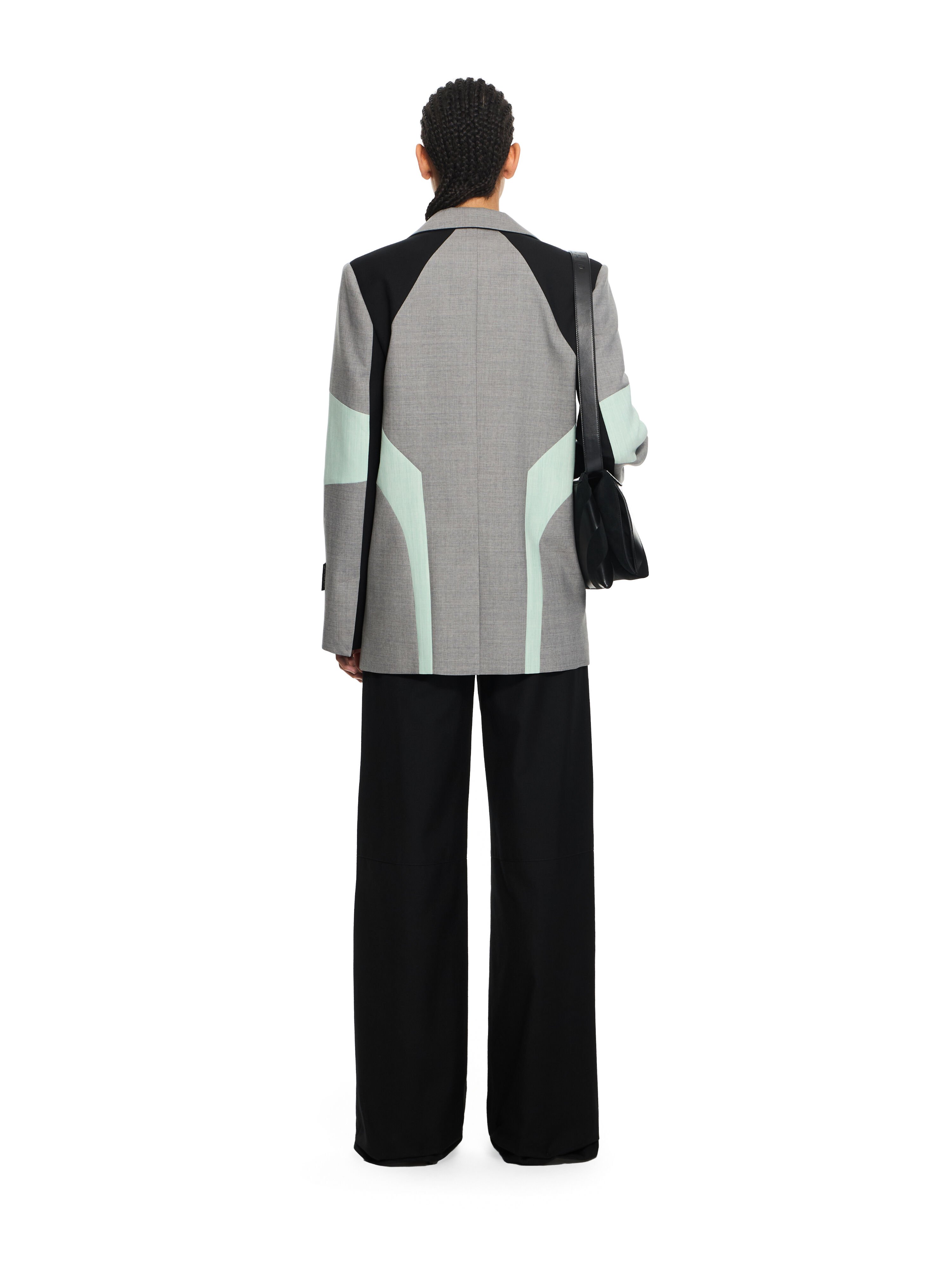 OFF WHITE Stretch Color Block Blazer Light Gray-NoColor 2EF12PS26FAB001