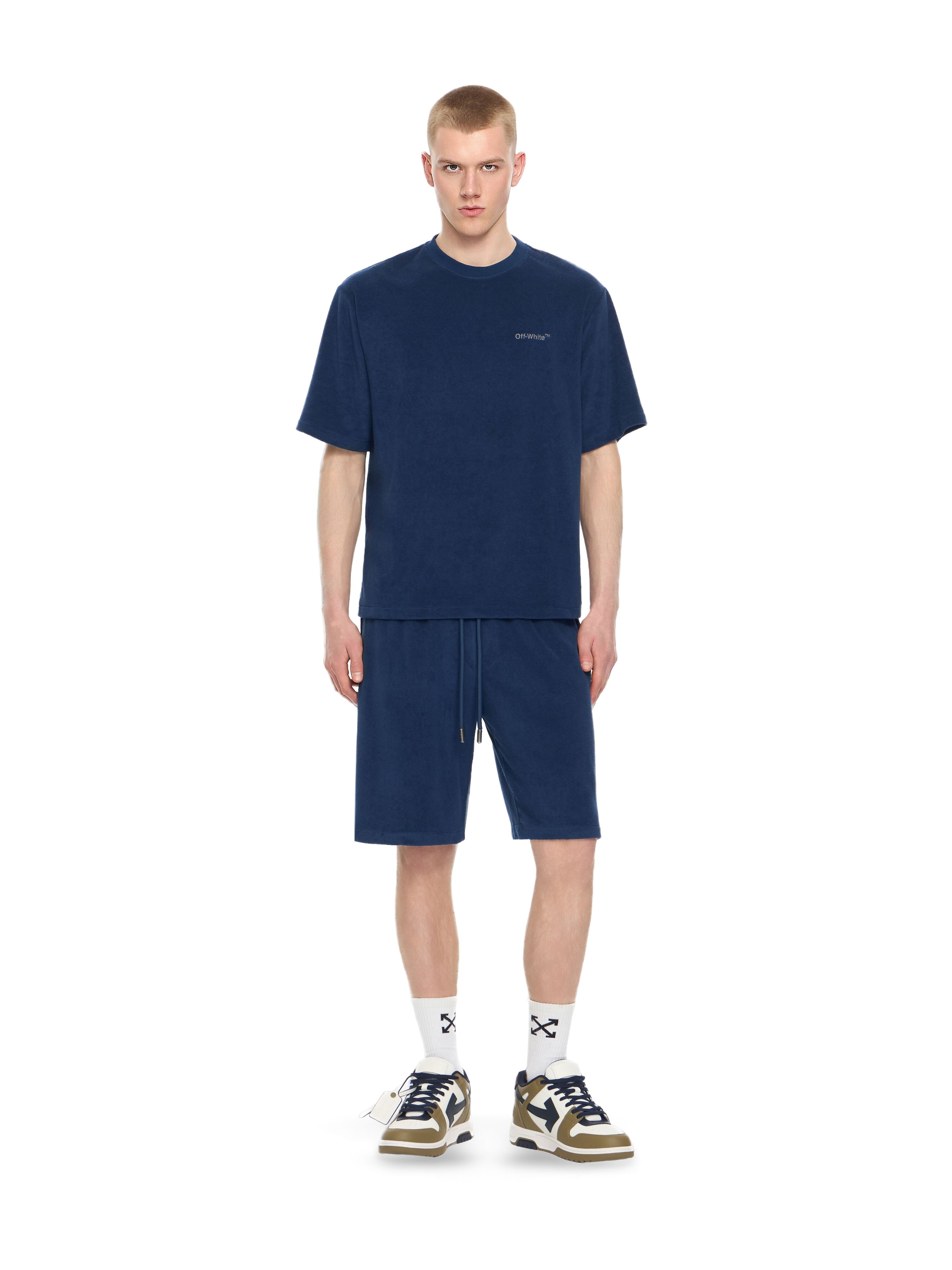 OFF WHITE Towel Terry Shorts MARINE 44MKB074F5002