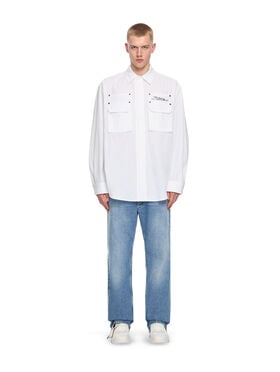 OFF WHITE Type Arrow Poplin Overshirt WHITE 44XGE04VS26F001