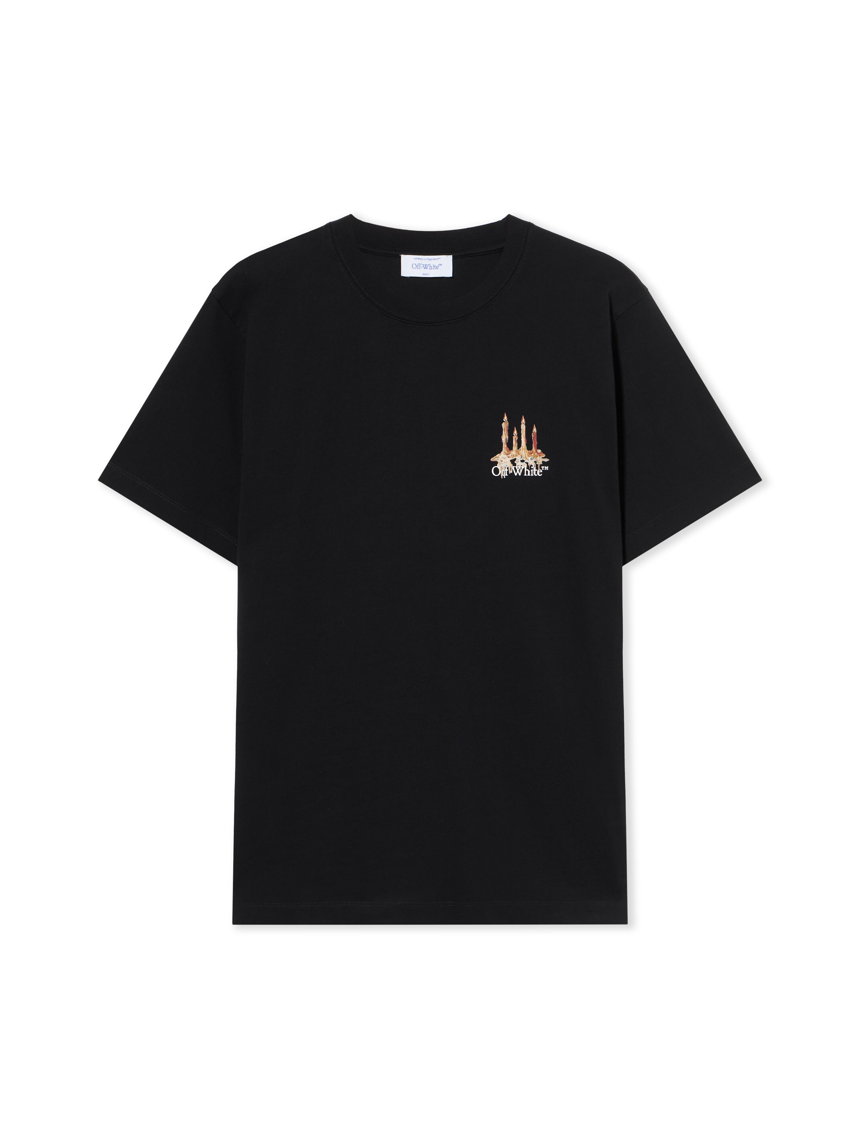 OFF WHITE Building Arrow Slim Logo Tee BLACK - WHITE OMAA027F25JER002