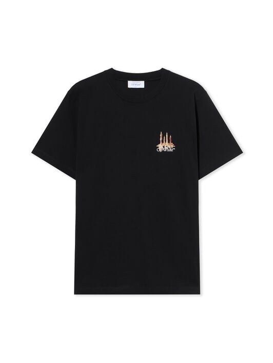 Building Arrow Slim Logo Tee OFF WHITE Building Arrow Slim Logo Tee BLACK - WHITE OMAA027F25JER002