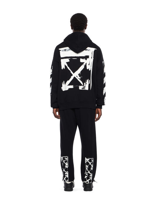 OFF WHITE Ink Arrow Skate Hoodie BLACK - WHITE OMBB085F25FLE00G