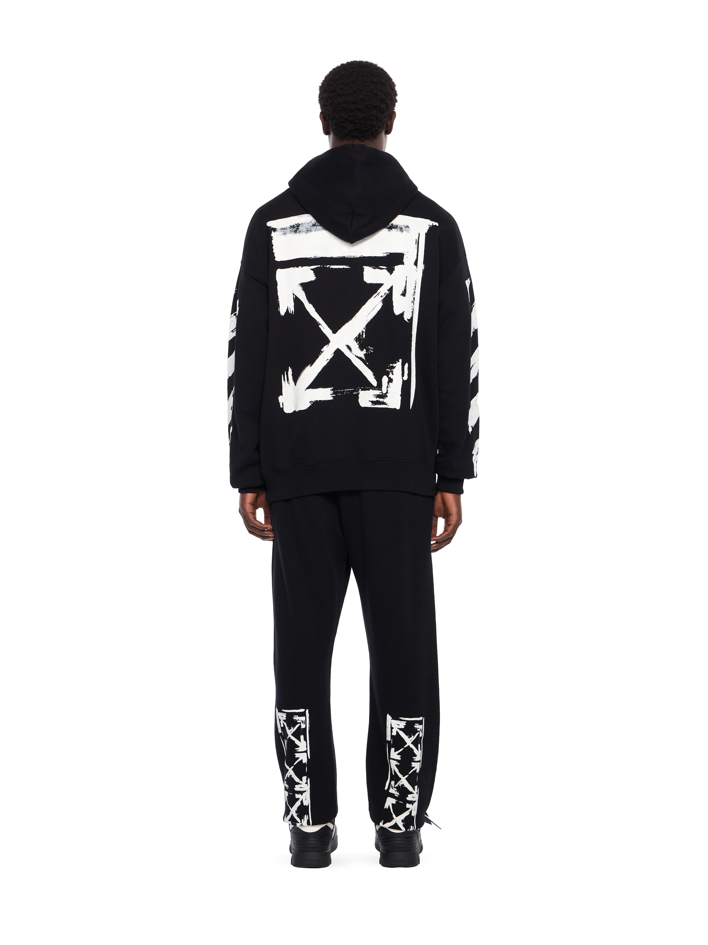 OFF WHITE Ink Arrow Skate Hoodie BLACK - WHITE OMBB085F25FLE00G