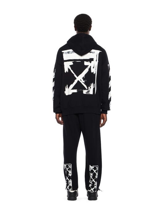 Ink Arrow Skate Hoodie OFF WHITE Ink Arrow Skate Hoodie BLACK - WHITE OMBB085F25FLE00G