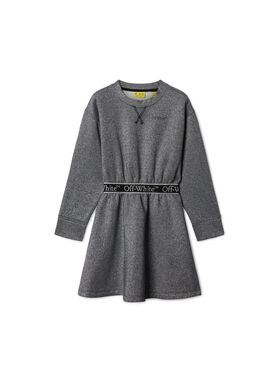 OFF WHITE Bookish Logo Band Dress L/S GREY OGDF002F24FLE001