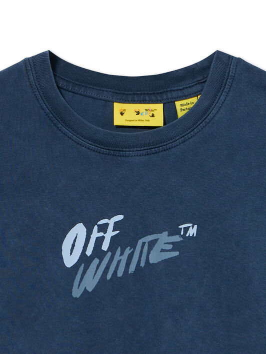 OFF WHITE Arrow Writings T-Shirt BLUE NIGHTS 44BAA002F26J00D