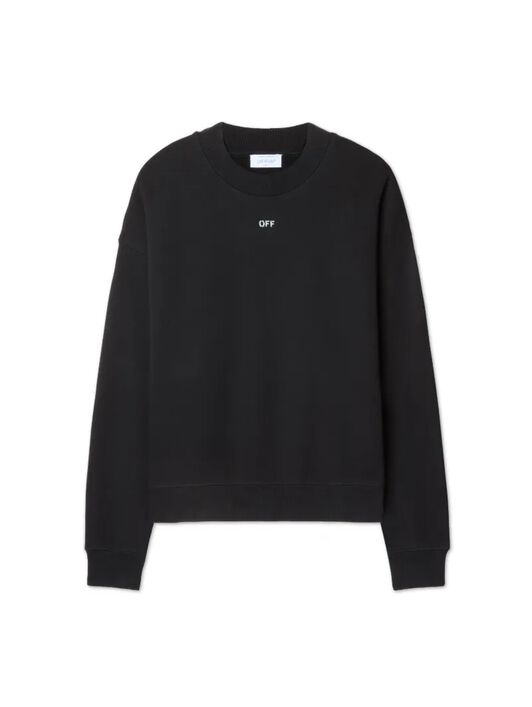 OFF WHITE Felpa Nera Con Motivo Vibe Arrow NERO OMBA054S25FLE005