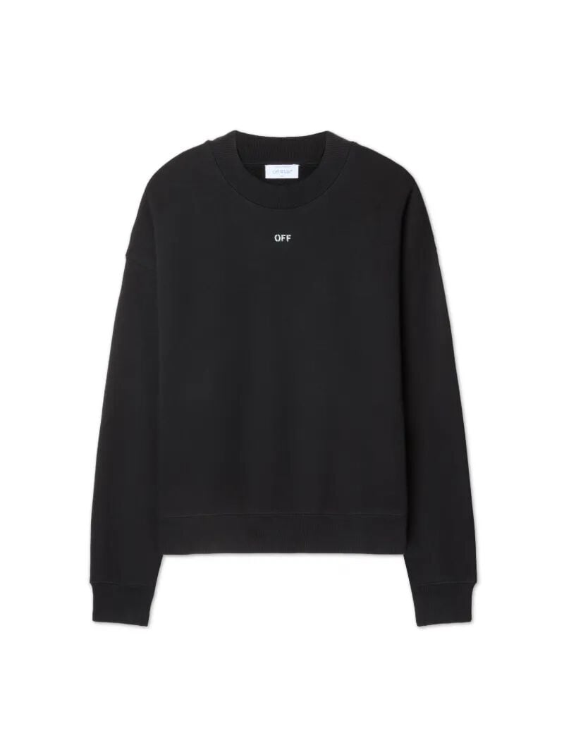 OFF WHITE Felpa Nera Con Motivo Vibe Arrow NERO OMBA054S25FLE005