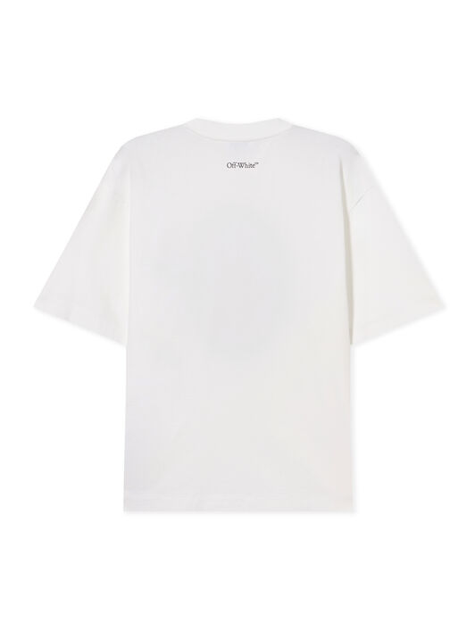 OFF WHITE Fresco Oval Skate  T-Shirt WHITE - BLACK OMAA120S25JER002