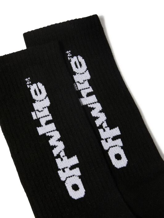OFF WHITE Type Logo Long Socks BLACK OBRA003S25KNI002