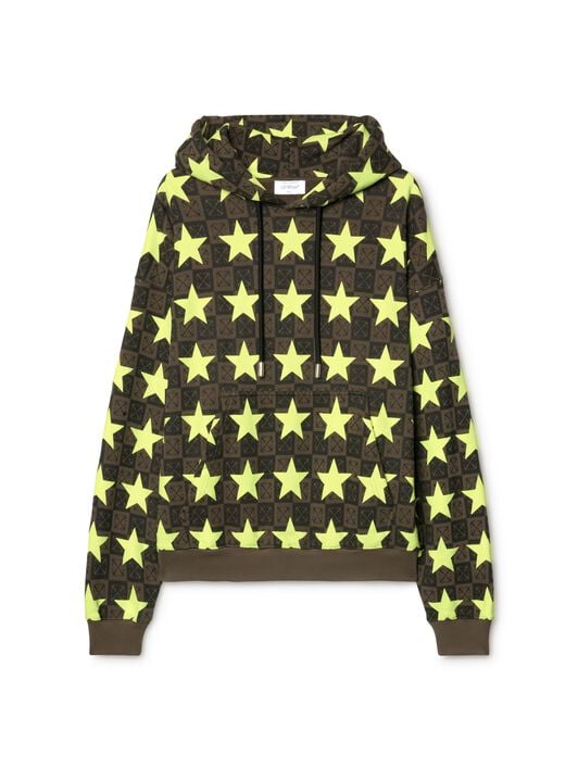 Stars Ao Skate Hoodie OFF WHITE Stars Ao Skate Hoodie GREEN OMBB085W24FLE005