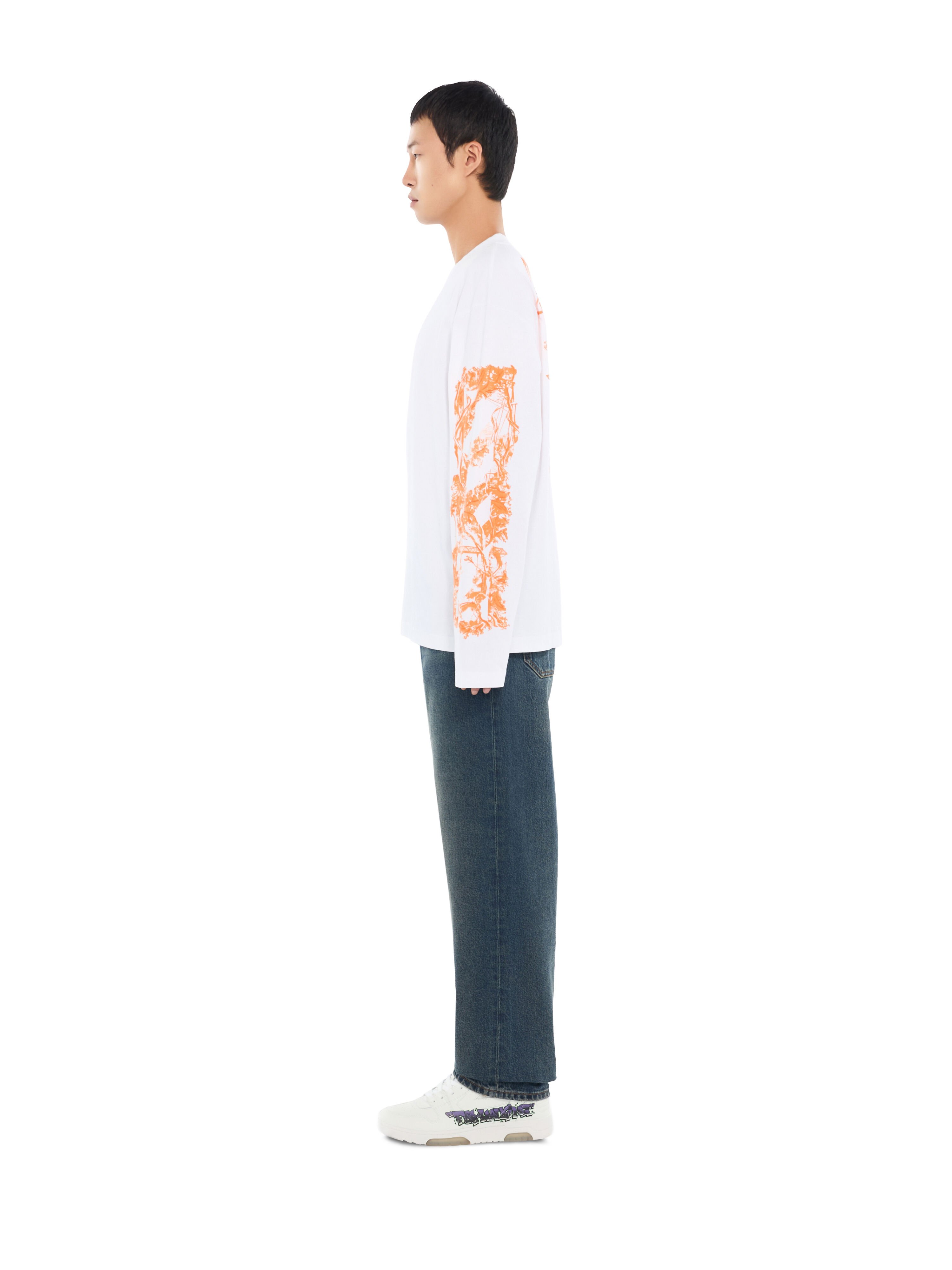 OFF WHITE City Nature Skate Long Sleeve T-Shirt WHITE 44MAB09CF26J006