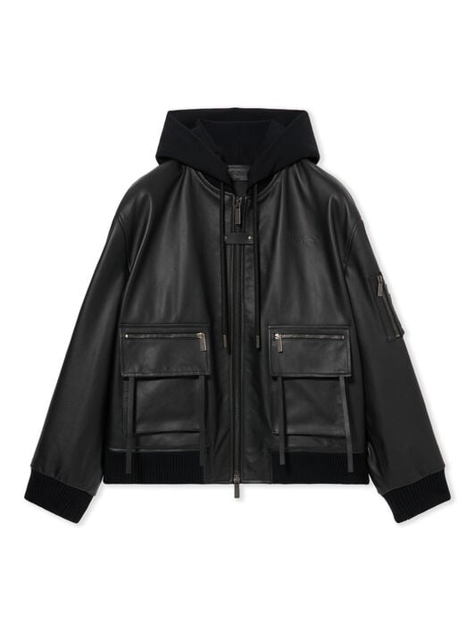 OFF WHITE Book Fleece Hoodie Bomber BLACK 44XJA13SS26L001