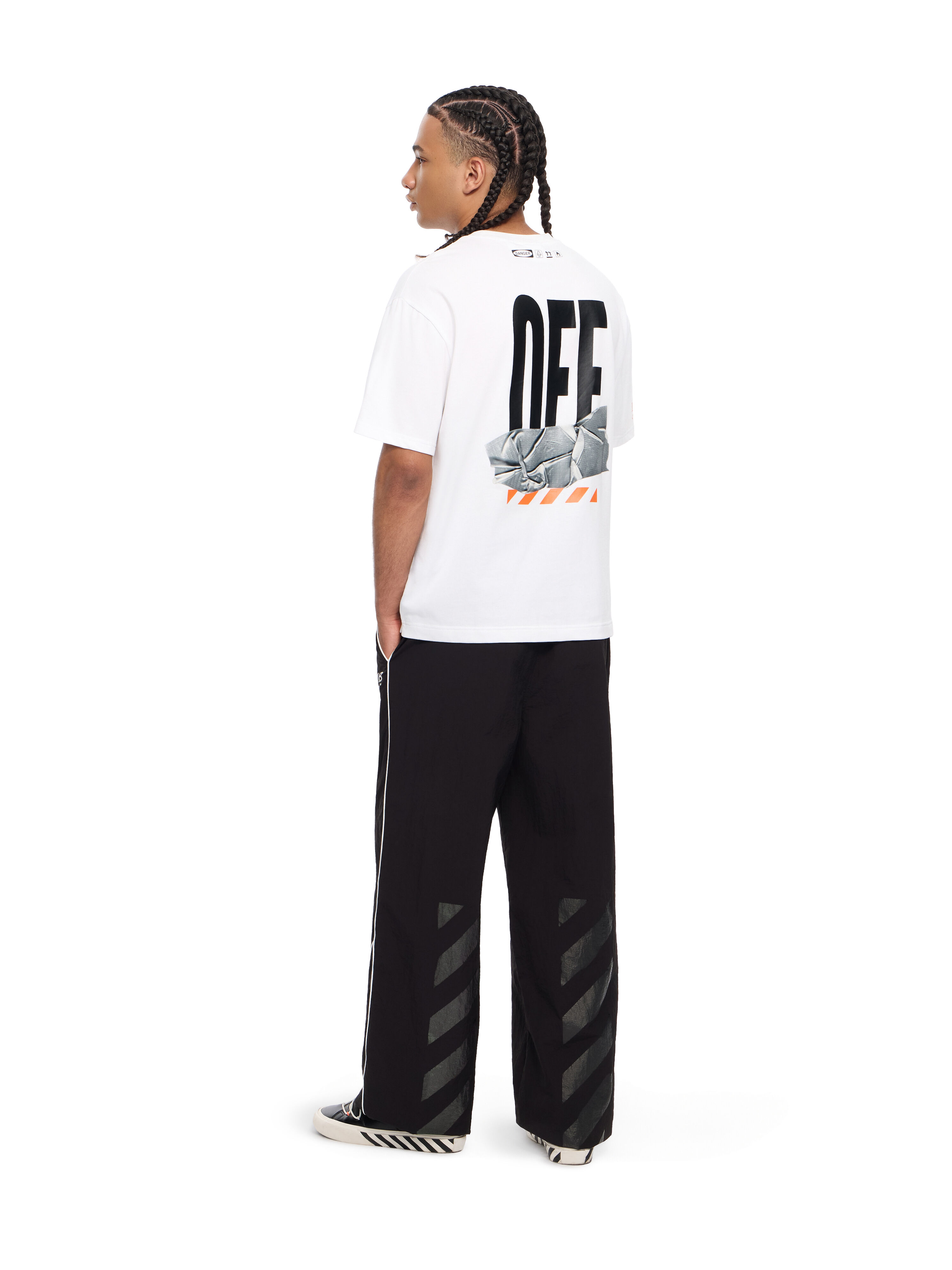 LAB L/AB Off Active Duct Tape T-Shirt WHITE 44LABF26T082