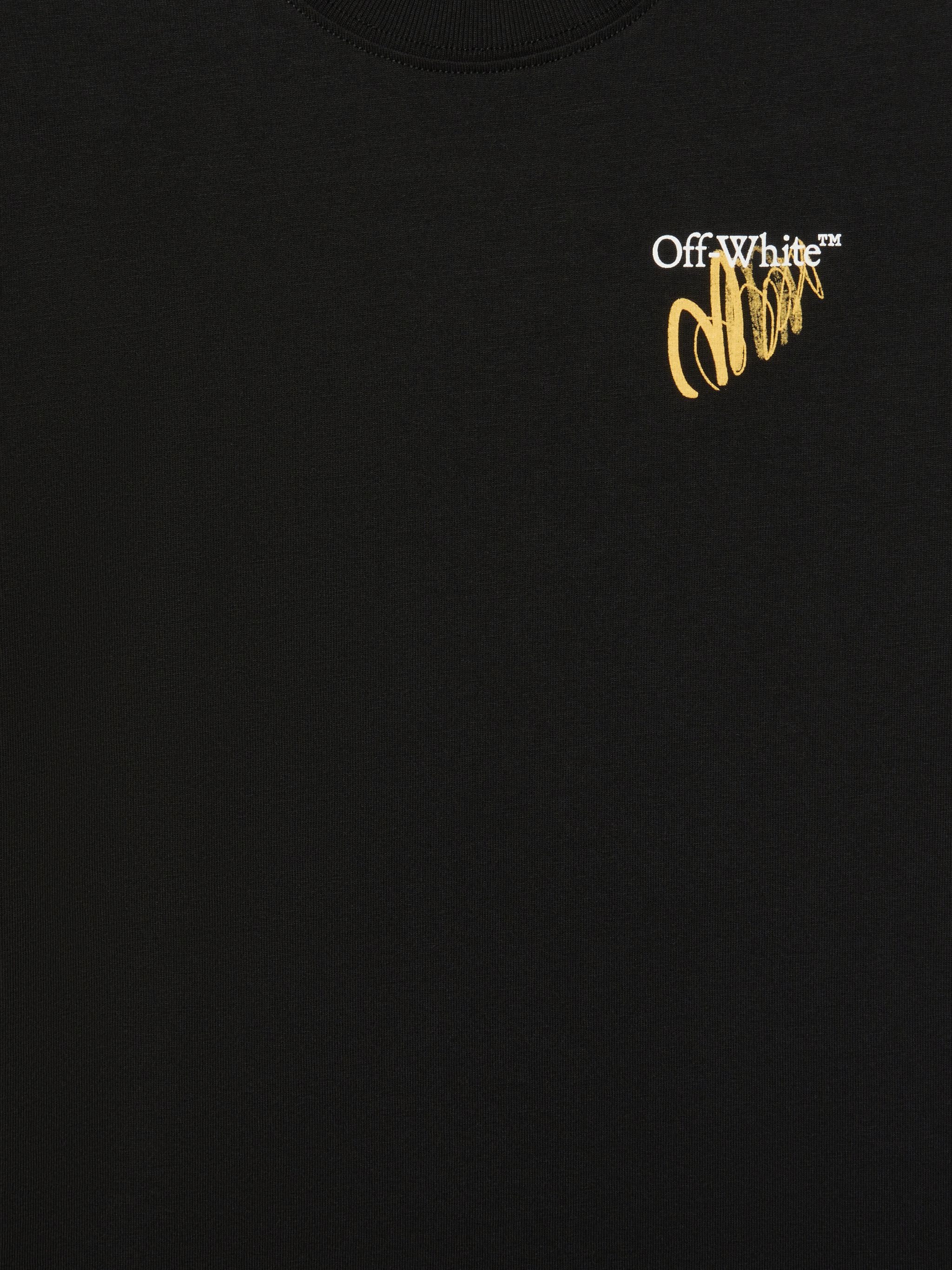 OFF WHITE T-Shirt Con Motivo Sketch Arrow NERO OBAA002S25JER00A