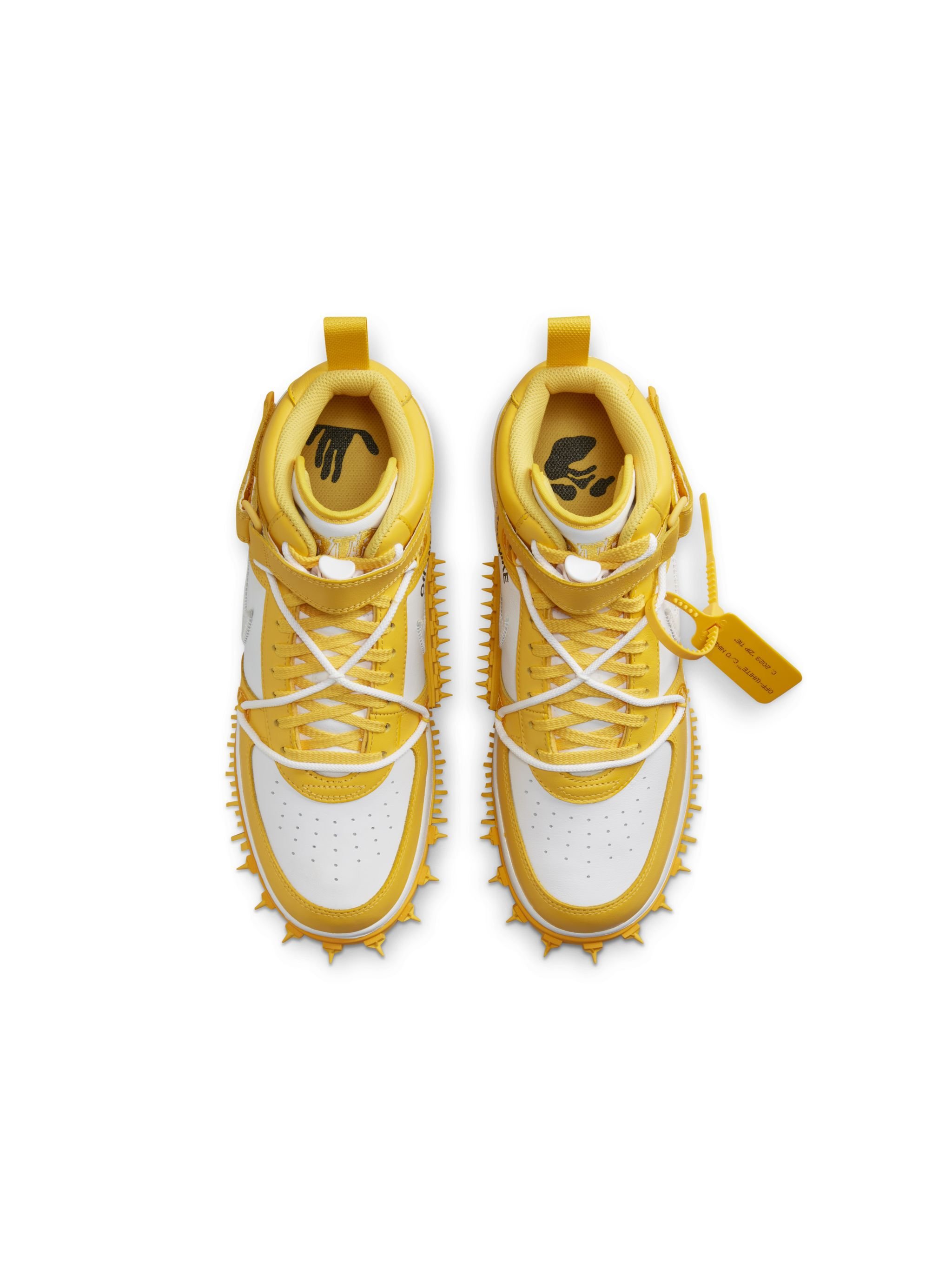 OFF WHITE Sneakers Nike AF1 Mid Varsity Maize c/o Off-White™️ Weiß/Gelb GELB OMIA294G23LEA001