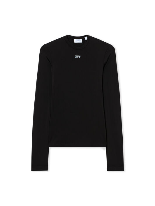 OFF WHITE Off Stamp Sec Skin L/S Crew Black-White 2AD136C99JER005