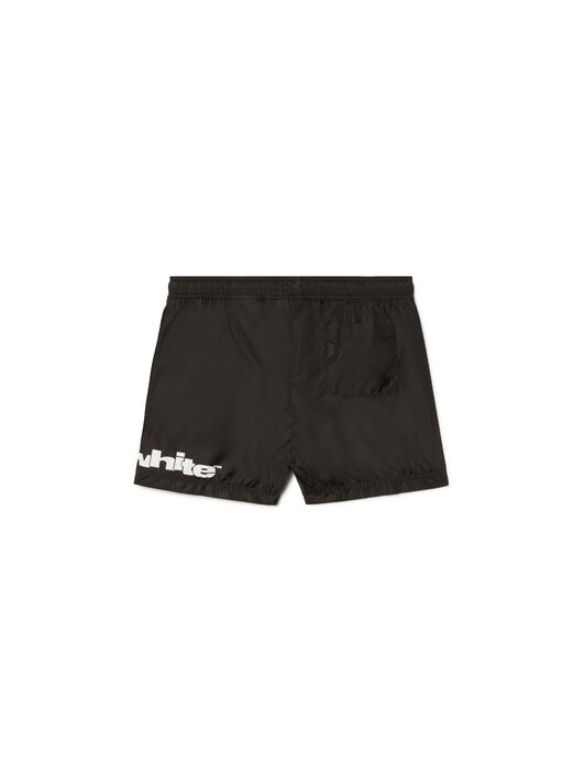 OFF WHITE Off Split Swim Shorts BLACK OBFA001S25FAB001