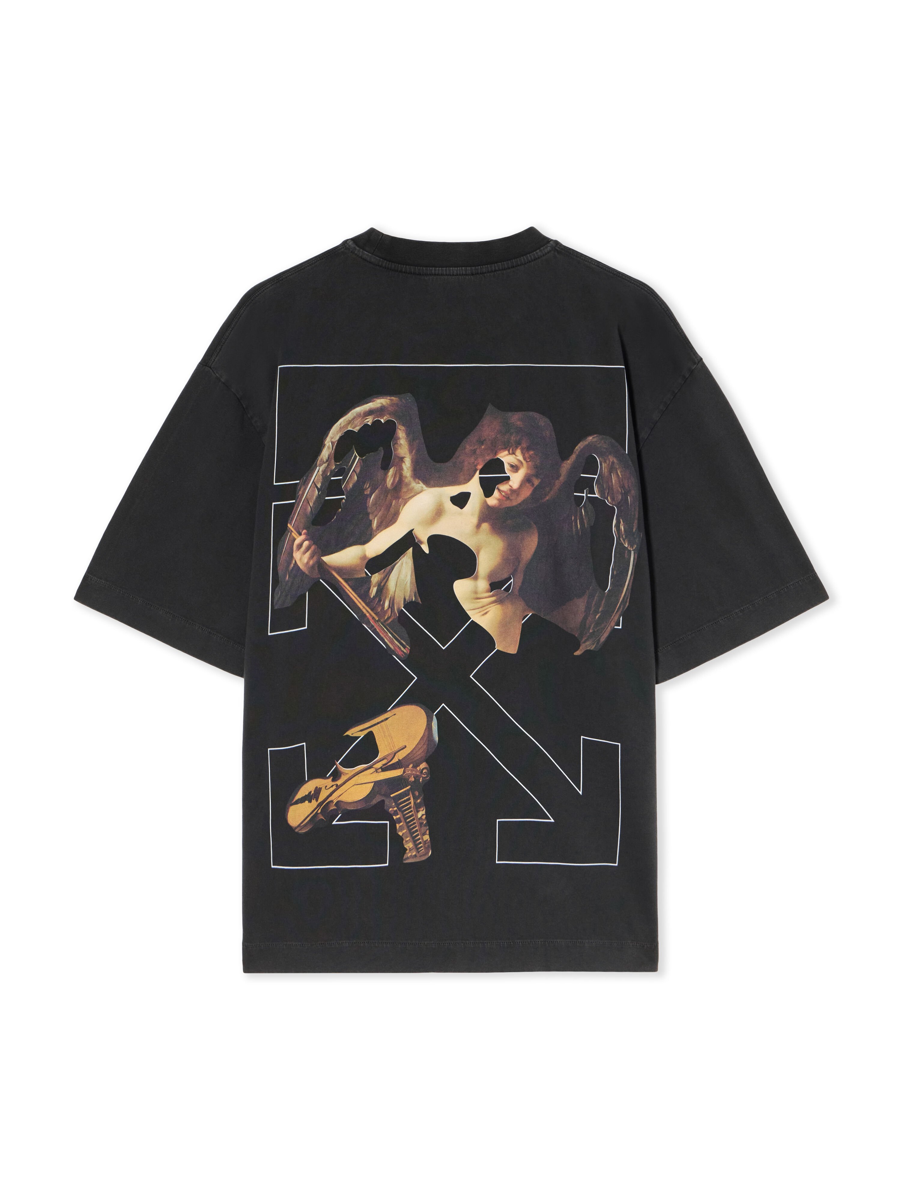OFF WHITE Cupid Arrow Skate Logo Tee VINTAGE BLACK - WHITE OMAA120F25JER00V