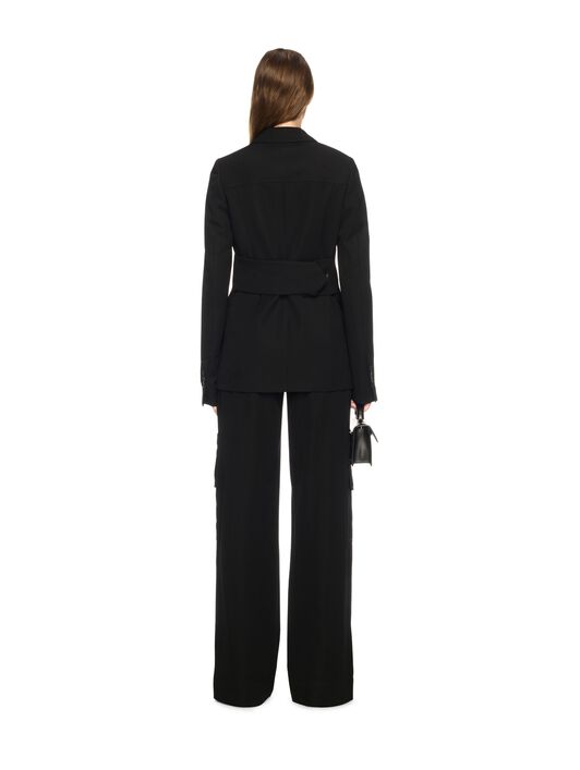 OFF WHITE Schwarze Woll-Cargojacke SCHWARZ OWEF12IS25FAB001