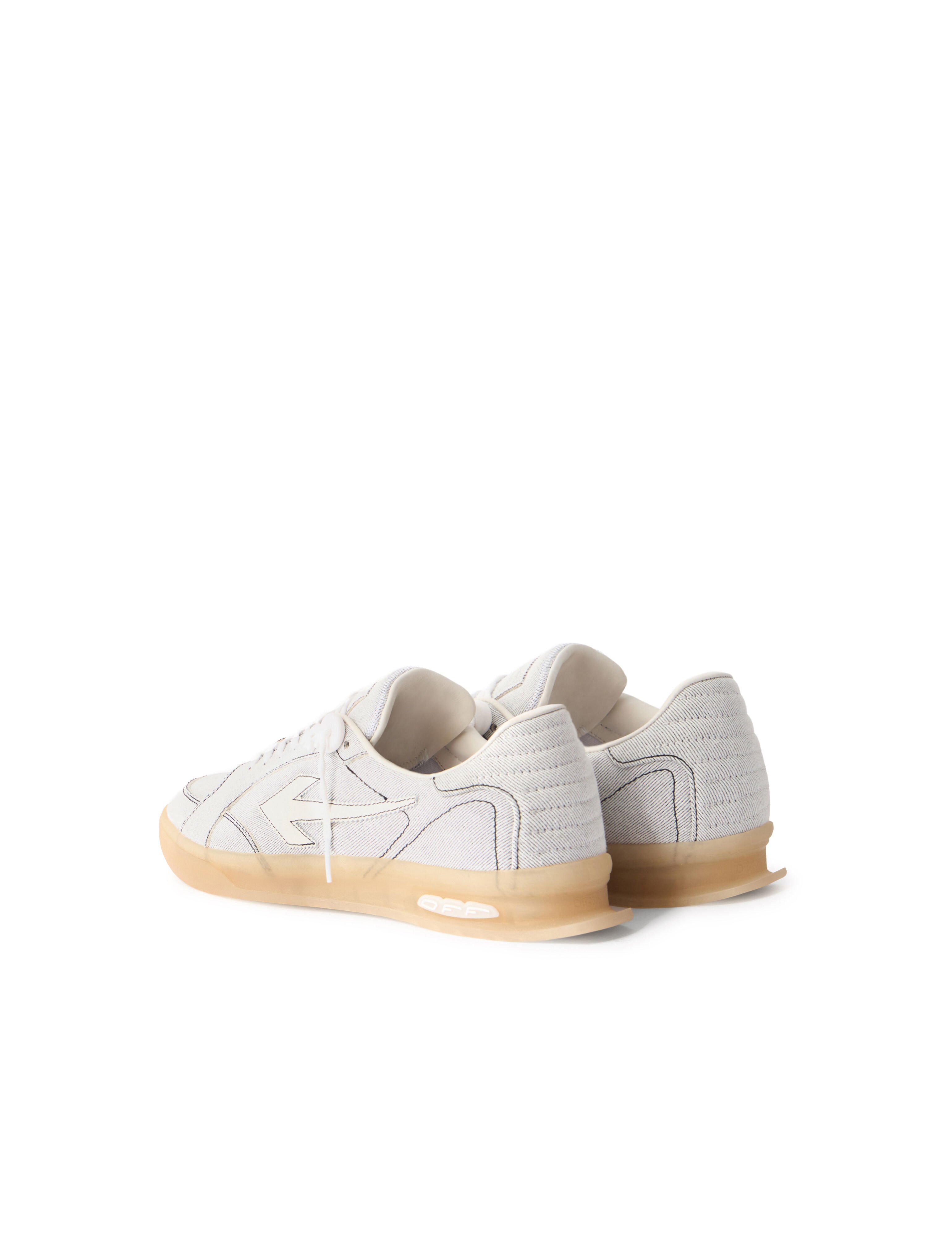 OFF WHITE End Of Play Denim Sneakers WHITE/BLACK OMIA2ALZ26DEN001