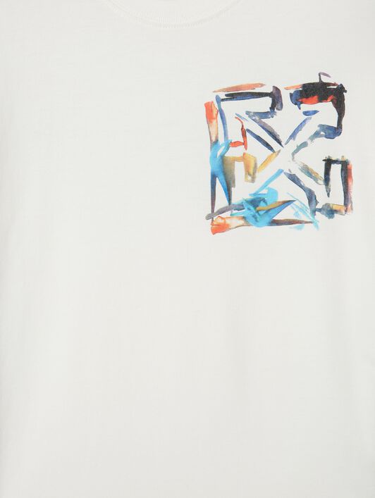 OFF WHITE Watercolor Arrow T-Shirt WHITE OBAA002S25JER00C