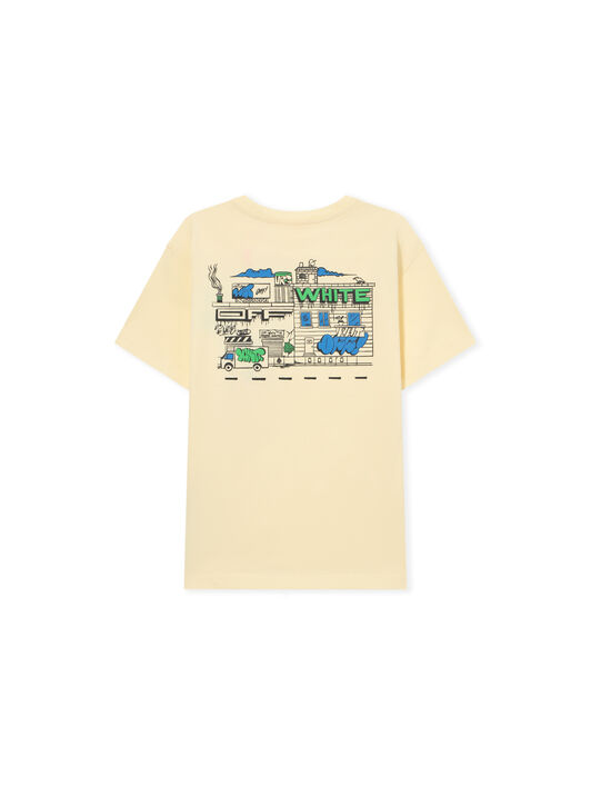 OFF WHITE Graffiti Tee S/S PEAR SORBET 44BAA002S26J003