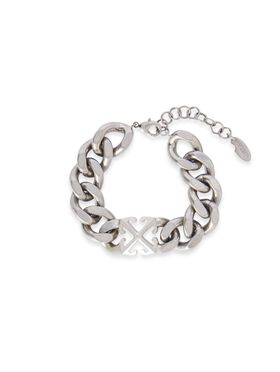 OFF WHITE Arrow Chain Bracelet SILVER OMOA10CC99MET001