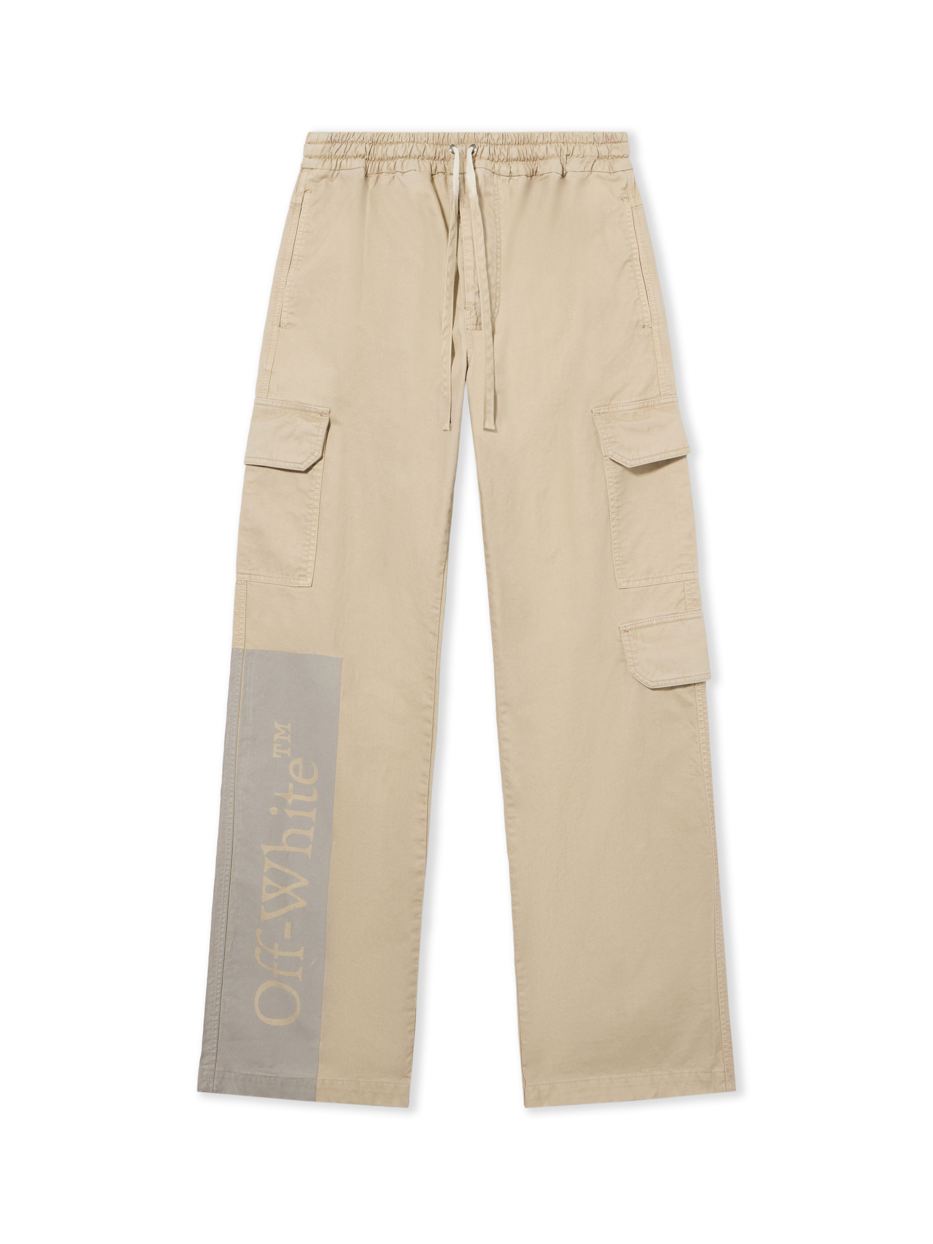 Big Bookish Cotton Gabardine Cargo Pants OFF WHITE Big Bookish Cotton Gabardine Cargo Pants STRING 44MCF04PF26F001