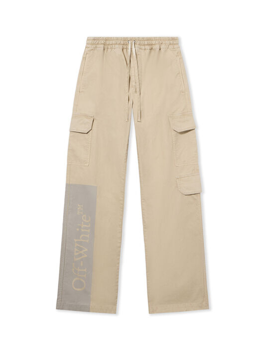 Big Bookish Cotton Gabardine Cargo Pants OFF WHITE Big Bookish Cotton Gabardine Cargo Pants STRING 44MCF04PF26F001