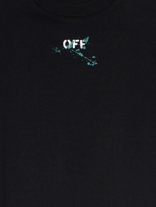 Diagonal Splat T-Shirt OFF WHITE Diagonal Splat T-Shirt BLACK - TEAL OBAA002F25JER00A