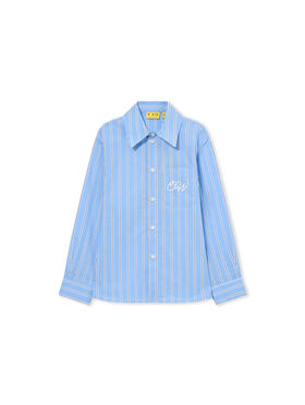 OFF WHITE Ow Embro Shirt L/S SKY BLUE 44BGA00AS26F002