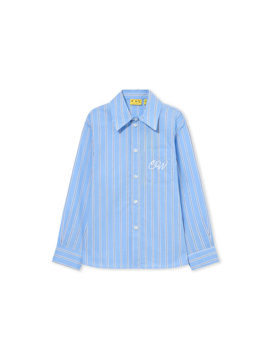OFF WHITE Ow Embro Shirt L/S SKY BLUE 44BGA00AS26F002