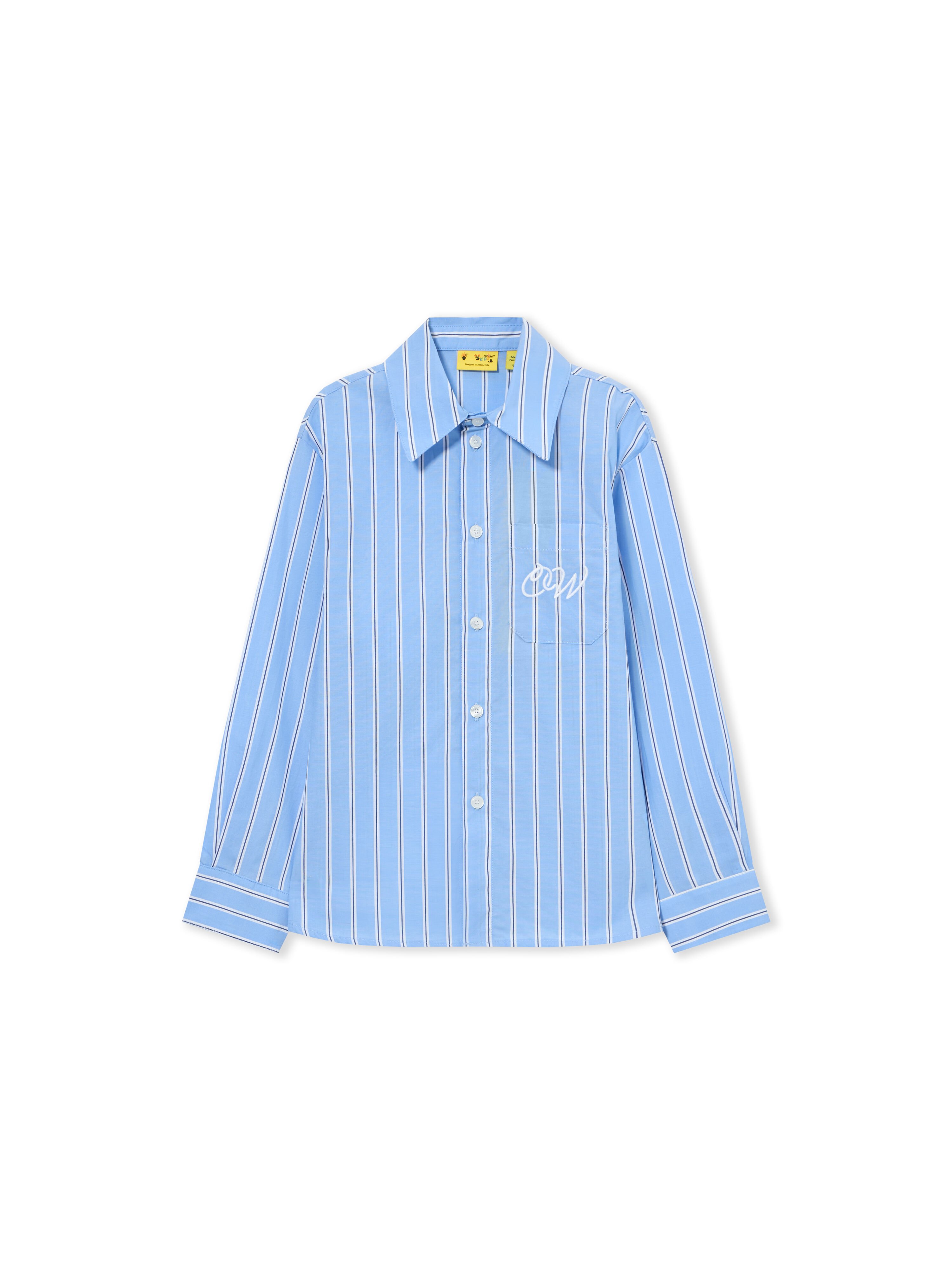 OFF WHITE Ow Embro Shirt L/S SKY BLUE 44BGA00AS26F002