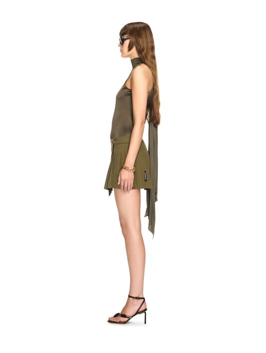 OFF WHITE Green Savana Mini Skirt GREEN OWCU014S25FAB002