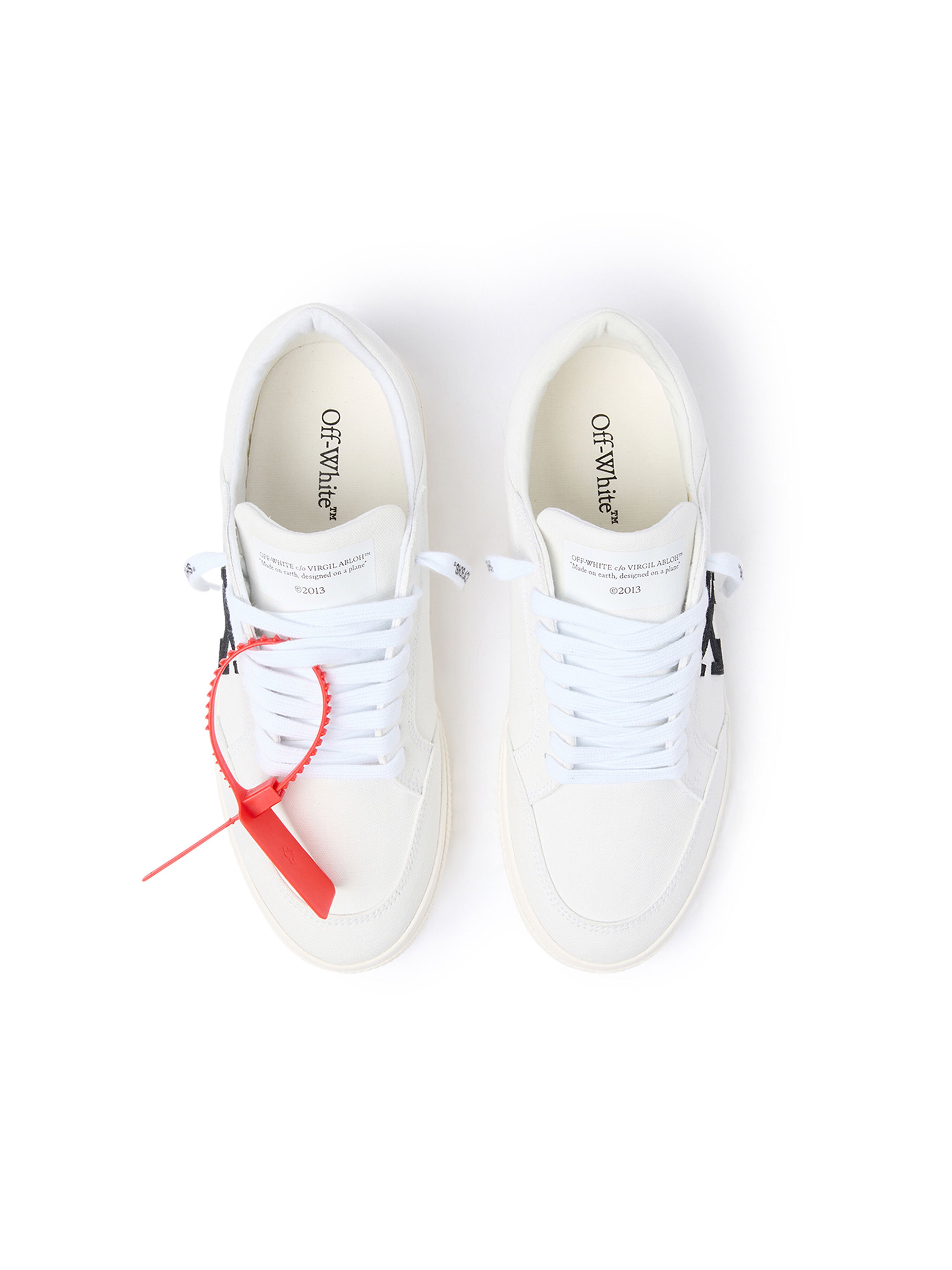 OFF WHITE Vulcanized Low Sneakers WHITE/BLACK OMIA293C99FAB003