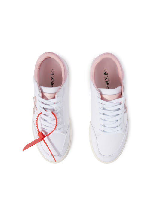 OFF WHITE Sneakers Basse Vulcanized In Tela Bianco/Rosa  OWIA288S25FAB001