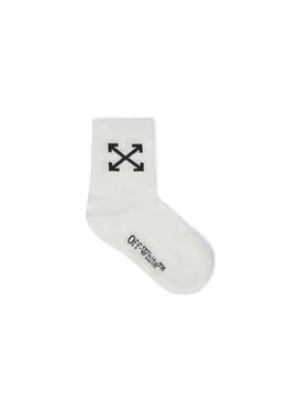OFF WHITE Arrow Mittelhohe Socken WEISS OBRA004S25KNI001