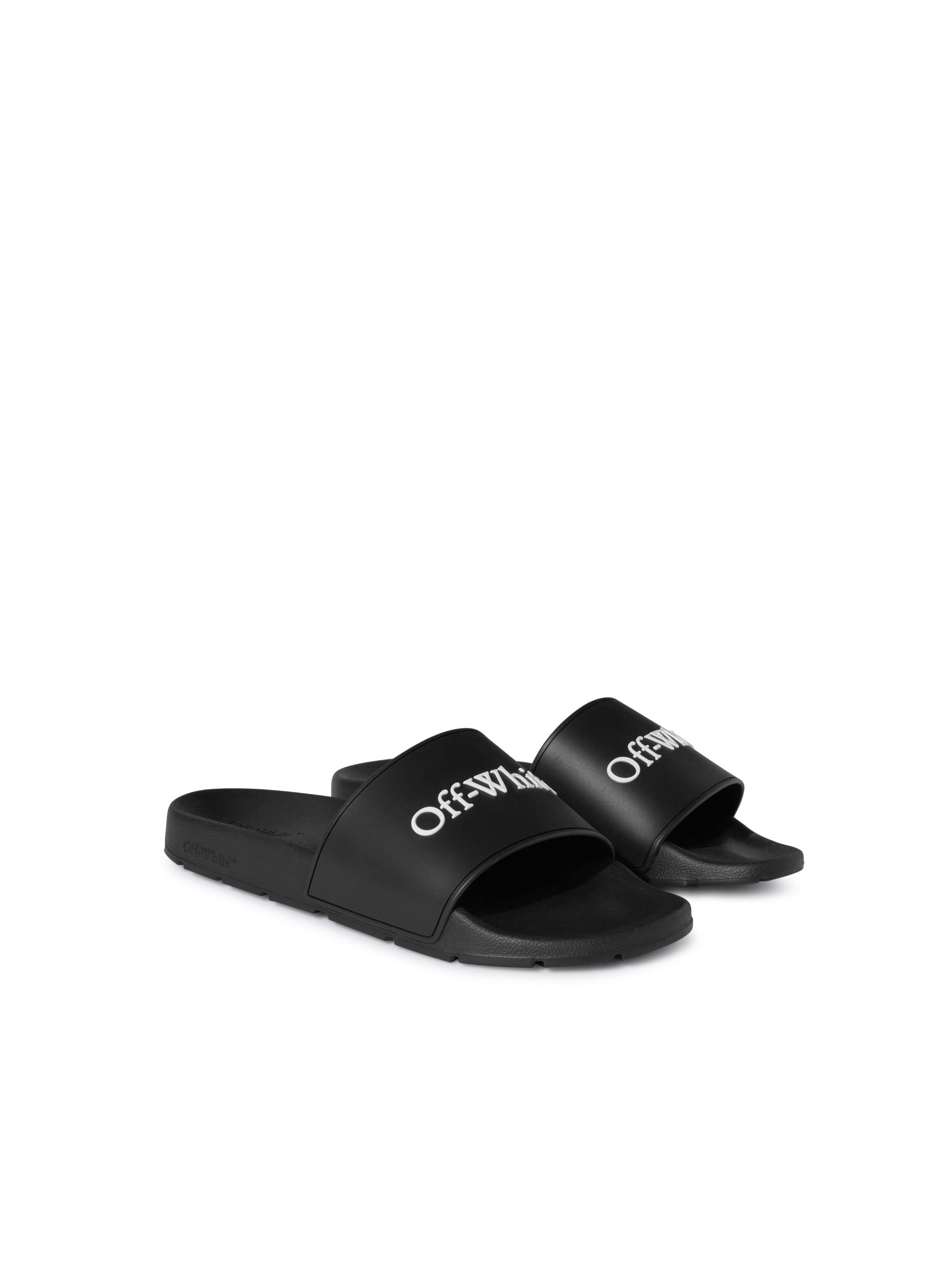 OFF WHITE Black Bookish Sliders BLACK OWIU001C99MAT001