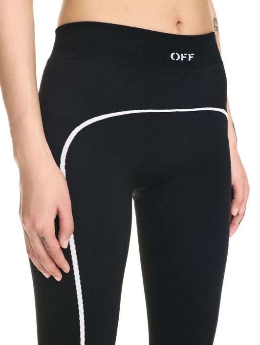 OFF WHITE Leggings Neri Senza Cuciture Con Logo Off NERO OWVV015C99KNI002