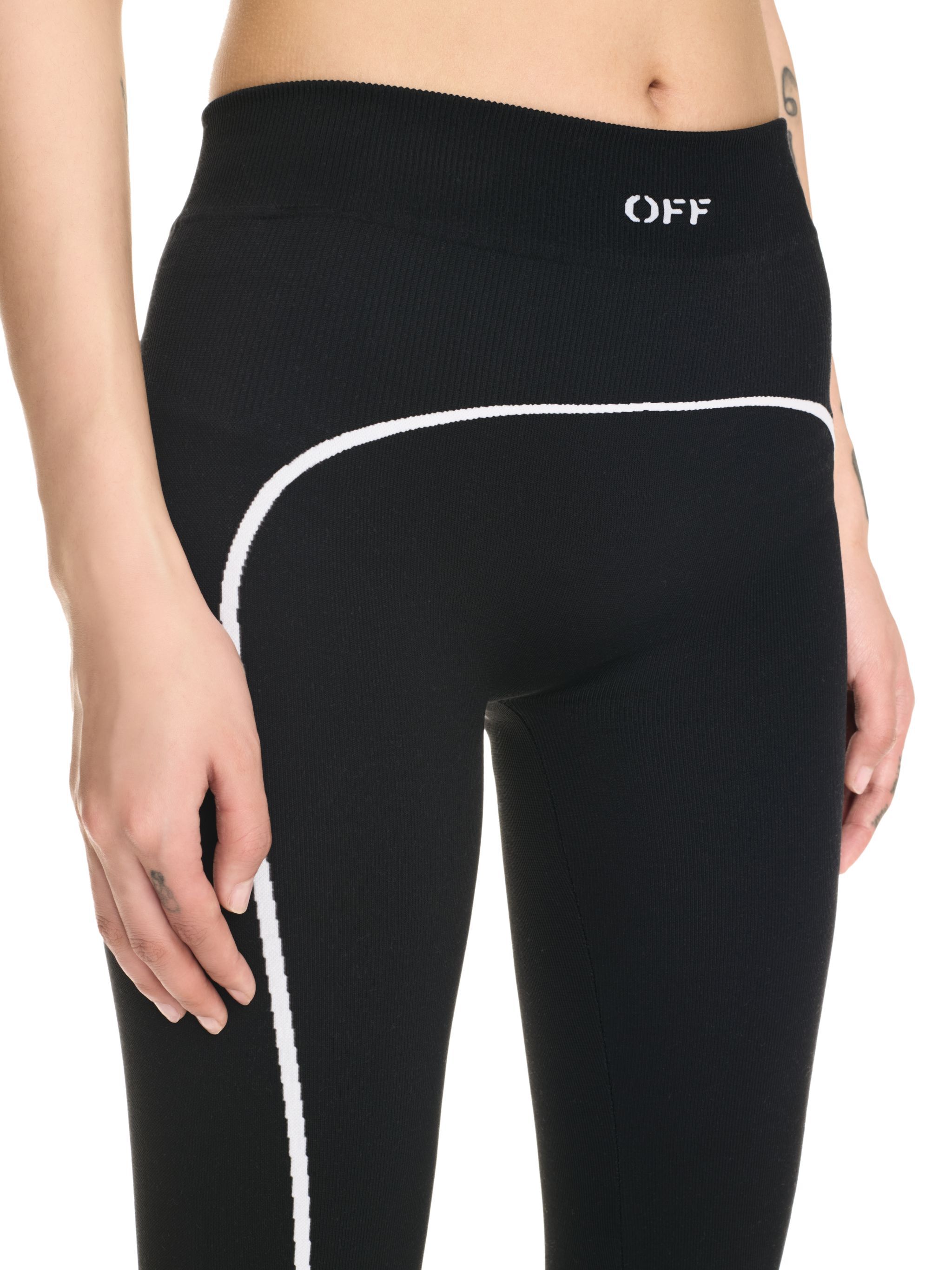 OFF WHITE Leggings Neri Senza Cuciture Con Logo Off NERO OWVV015C99KNI002