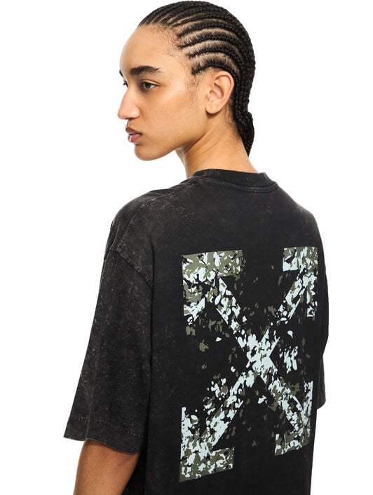 OFF WHITE Arrow Confetti Skate Tee Marble Black-White 2AA134S26JER001