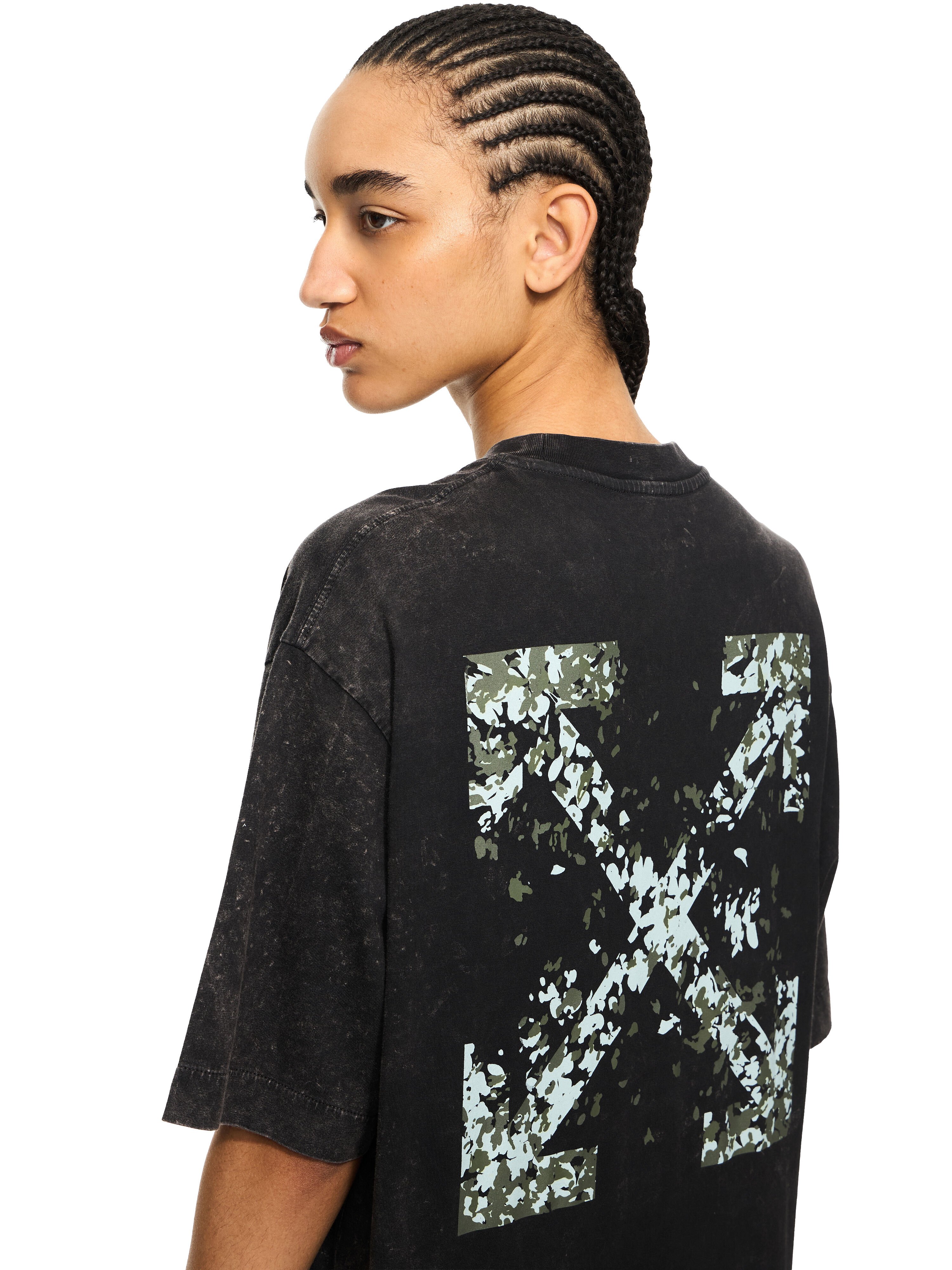 OFF WHITE Arrow Confetti Skate Tee Marble Black-White 2AA134S26JER001