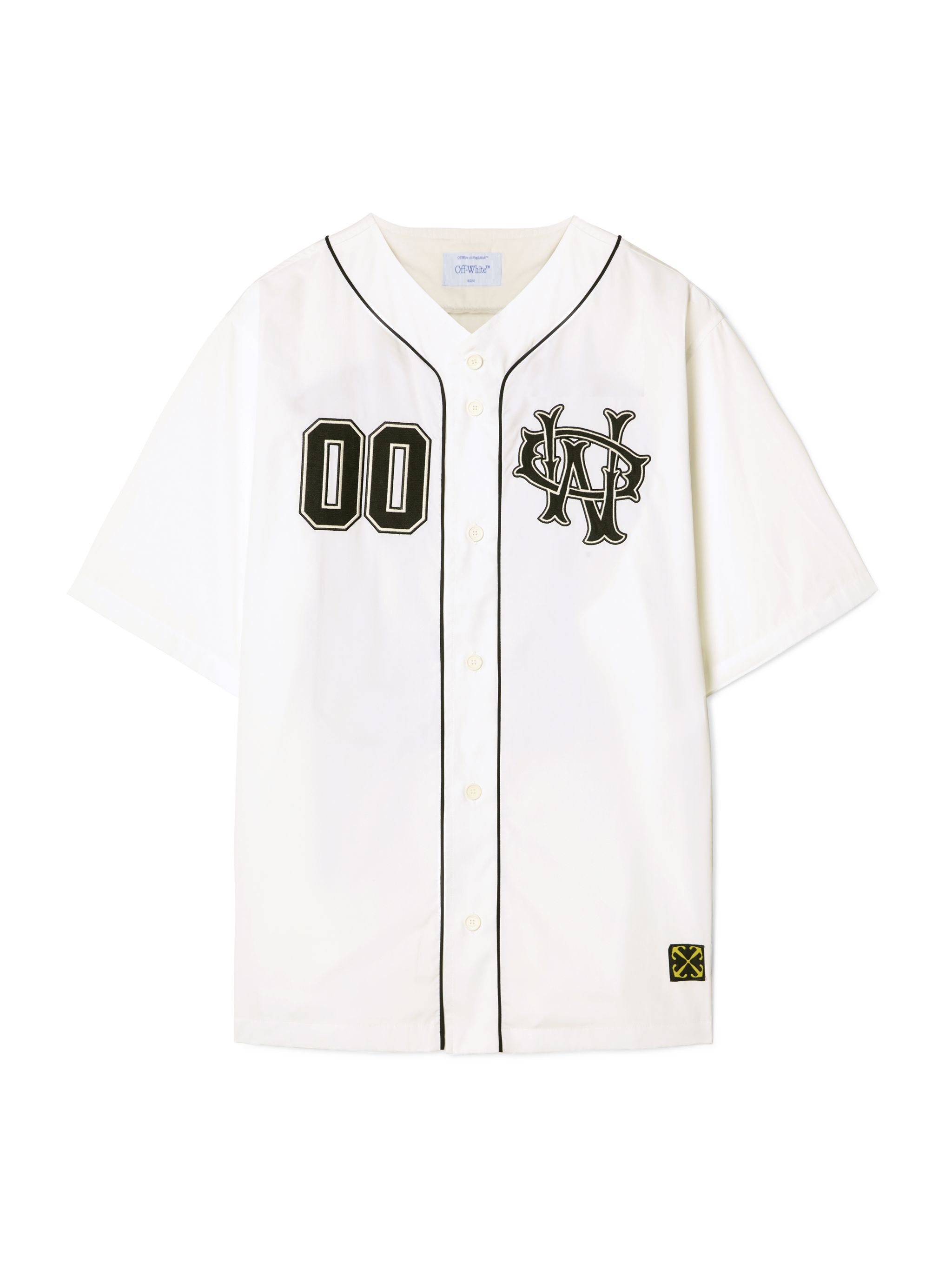 OFF WHITE White 00 Baseball Shirt WHITE OMGG014S25FAB001