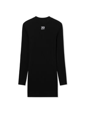 LAB L/AB Long-Sleeved Fitted Rib Dress Black Night LABF2639U00106T